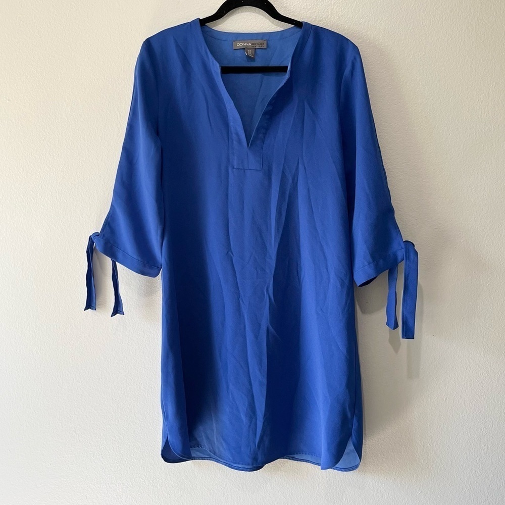 DONNA RICCO NEW YORK- Royal Blue Shift Silhouette with Sleeves Size 12